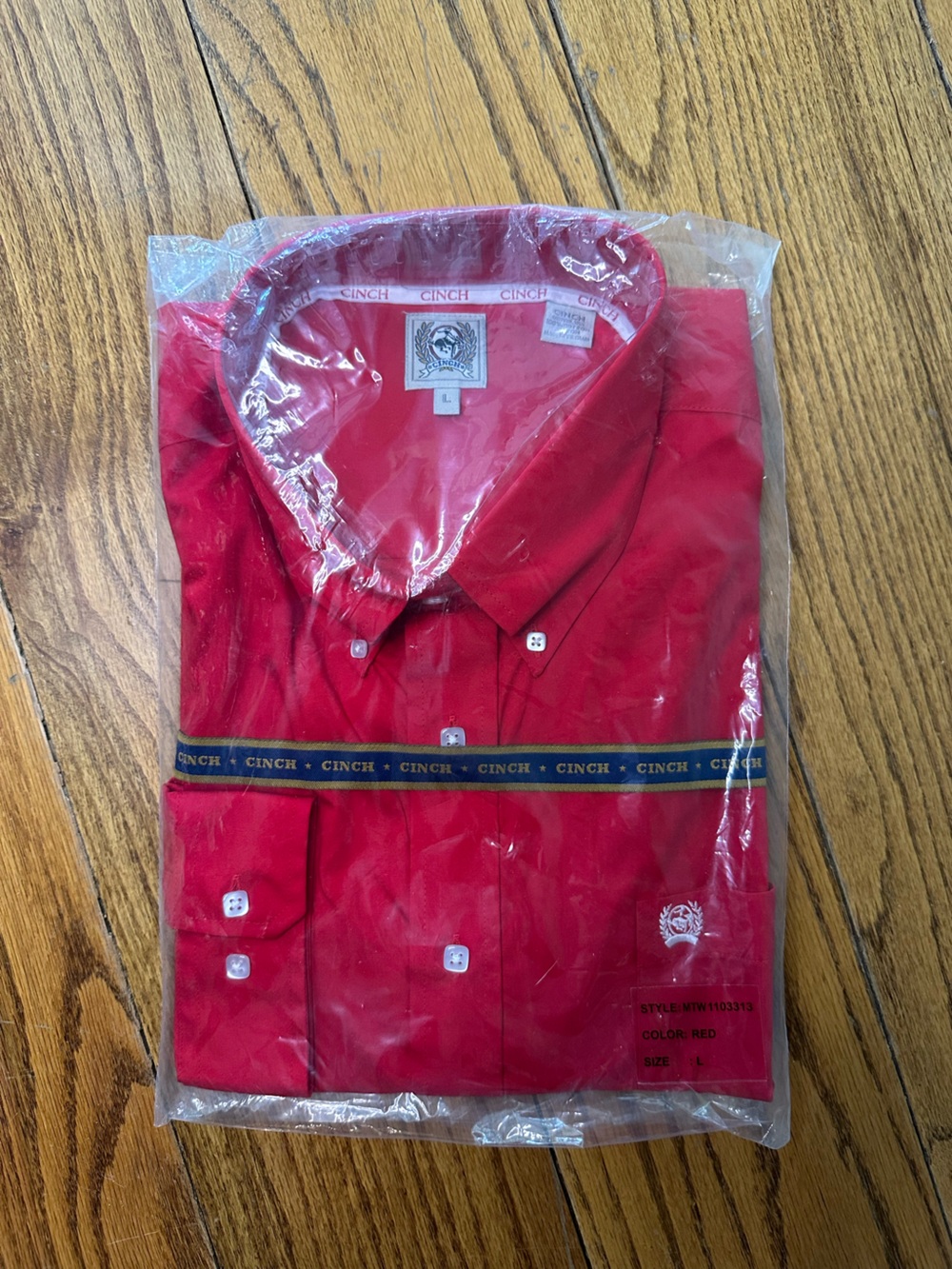 Cinch Red Men's Button-Down Shirt